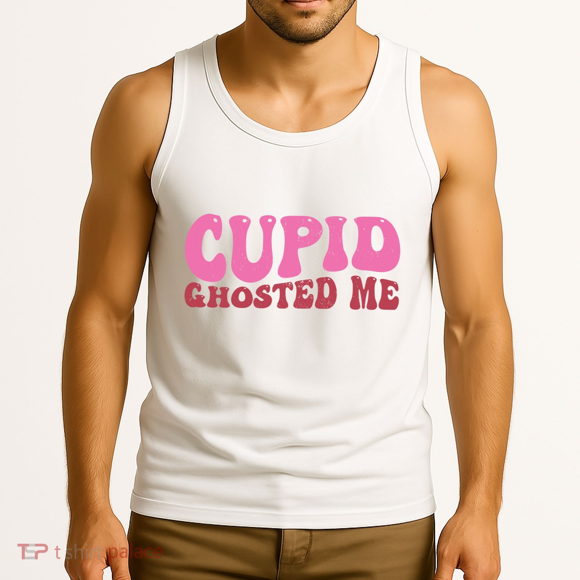 Cupid Ghosted Me Funny Valentines Day Tank Top