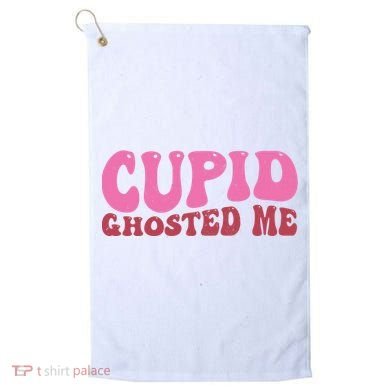 Cupid Ghosted Me Funny Valentines Day Golf Towel