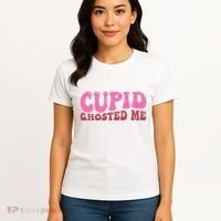 Cupid Ghosted Me Funny Valentines Day Women's T-Shirt thumb 4