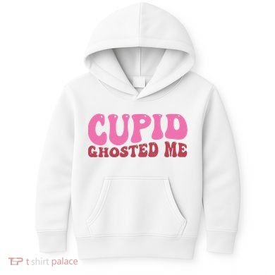 Cupid Ghosted Me Funny Valentines Day Kids Hoodie