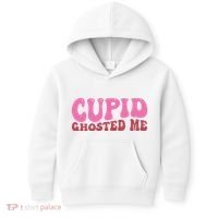 Cupid Ghosted Me Funny Valentines Day Kids Hoodie thumb 0