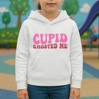 Cupid Ghosted Me Funny Valentines Day Kids Hoodie thumb 3