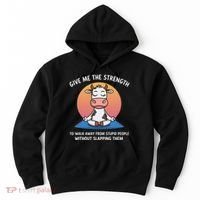 Cow Give Me The Strength To Walk Away From Stupid People Hoodie thumb 0
