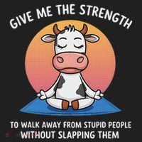 Cow Give Me The Strength To Walk Away From Stupid People Hat thumb 2