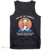 Cow Give Me The Strength To Walk Away From Stupid People Tank Top thumb 0