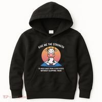 Cow Give Me The Strength To Walk Away From Stupid People Kids Hoodie thumb 0
