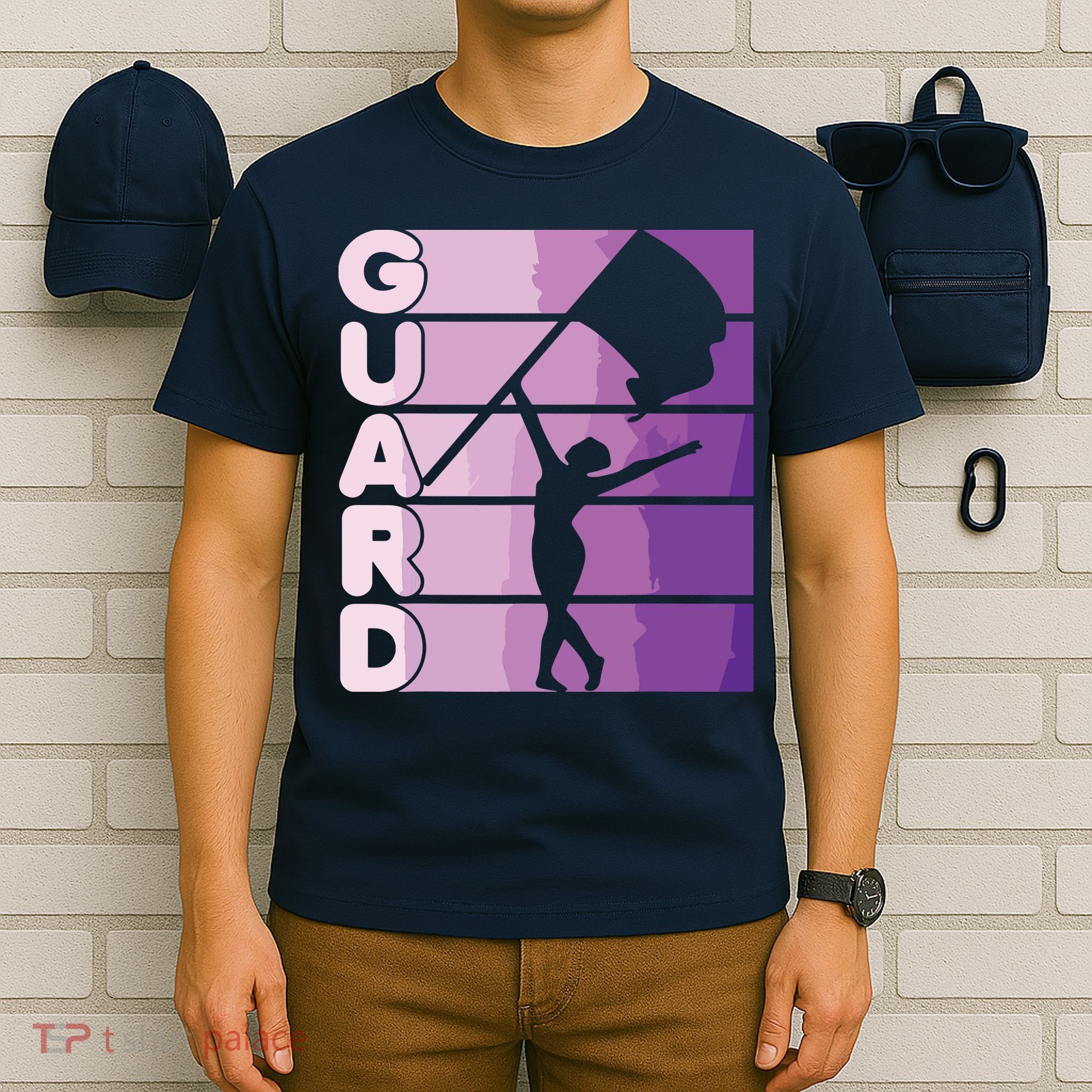 Color Guard Marching Band Flag Girl T-Shirt