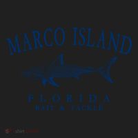 Cute Gift Marco Island Florida Shark Retro Arched Navy Blue Letters  Women's Sweatshirt thumb 2