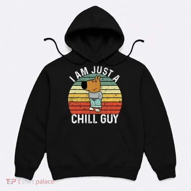 Chill Guy Meme Dog Cool Internet Statement Hoodie