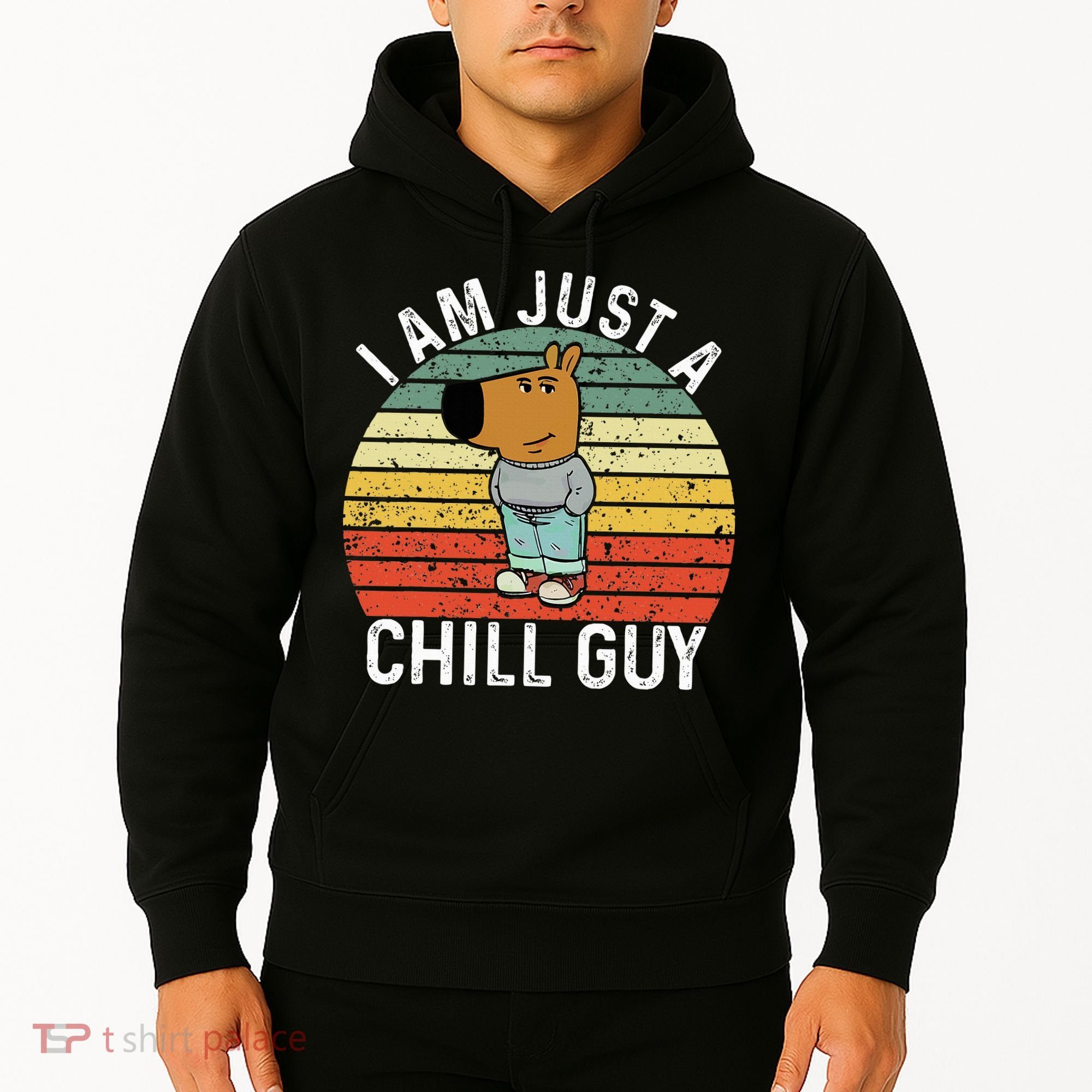 Chill Guy Meme Dog Cool Internet Statement Hoodie