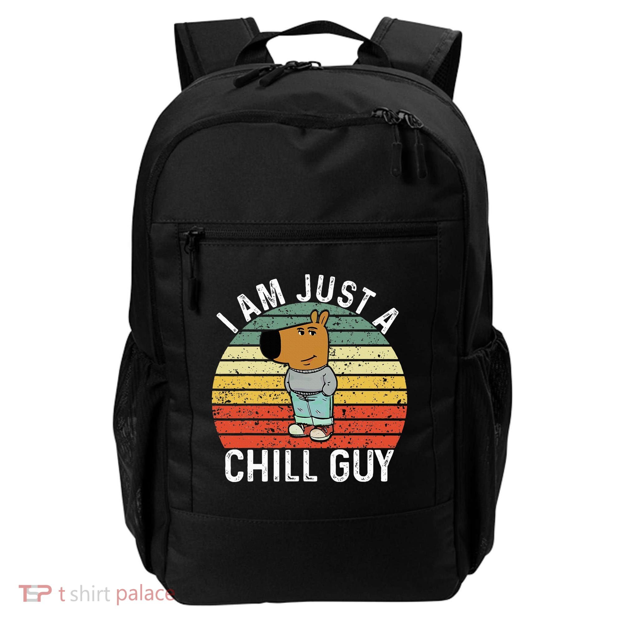 Chill Guy Meme Dog Cool Internet Statement Backpack