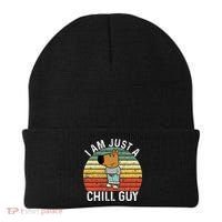 Chill Guy Meme Dog Cool Internet Statement Beanie thumb 0