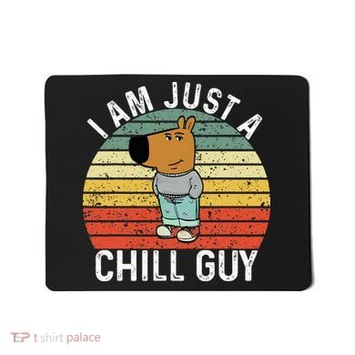 Chill Guy Meme Dog Cool Internet Statement Mousepad
