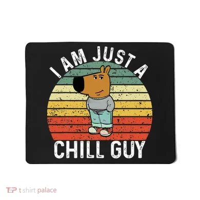 Chill Guy Meme Dog Cool Internet Statement Mousepad