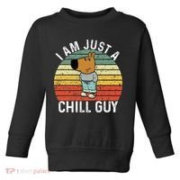 Chill Guy Meme Dog Cool Internet Statement Toddler Sweatshirt thumb 0
