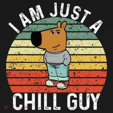 Chill Guy Meme Dog Cool Internet Statement Toddler Sweatshirt