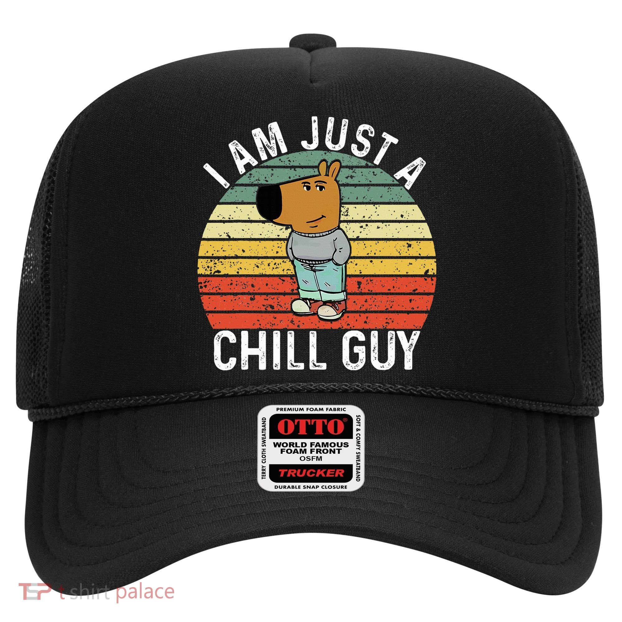 Chill Guy Meme Dog Cool Internet Statement Hat