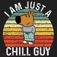 Chill Guy Meme Dog Cool Internet Statement Hat thumb 2