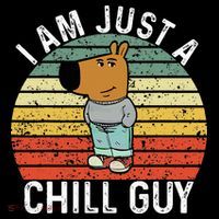 Chill Guy Meme Dog Cool Internet Statement Toddler Hoodie thumb 2