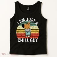 Chill Guy Meme Dog Cool Internet Statement Tank Top thumb 2