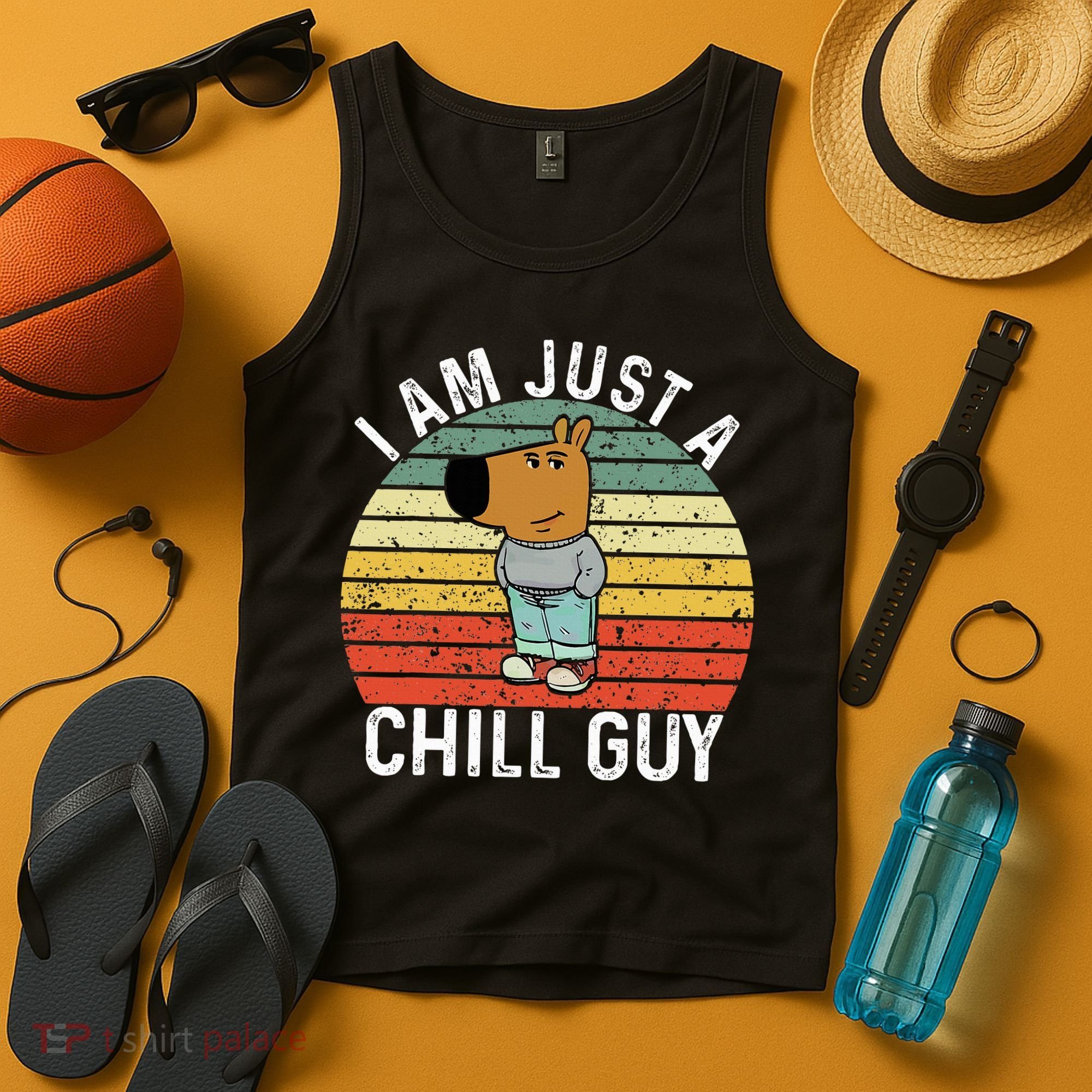 Chill Guy Meme Dog Cool Internet Statement Tank Top