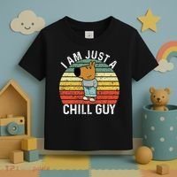 Chill Guy Meme Dog Cool Internet Statement Toddler T-Shirt thumb 3