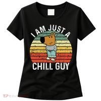 Chill Guy Meme Dog Cool Internet Statement Women's T-Shirt thumb 0
