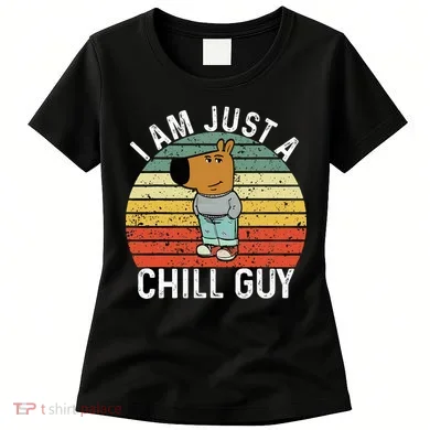 Chill Guy Meme Dog Cool Internet Statement Women's T-Shirt