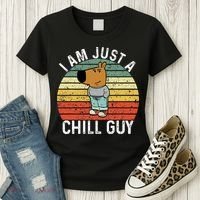Chill Guy Meme Dog Cool Internet Statement Women's T-Shirt thumb 3