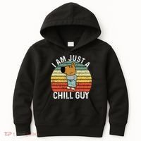 Chill Guy Meme Dog Cool Internet Statement Kids Hoodie thumb 0
