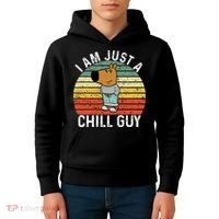 Chill Guy Meme Dog Cool Internet Statement Kids Hoodie thumb 4