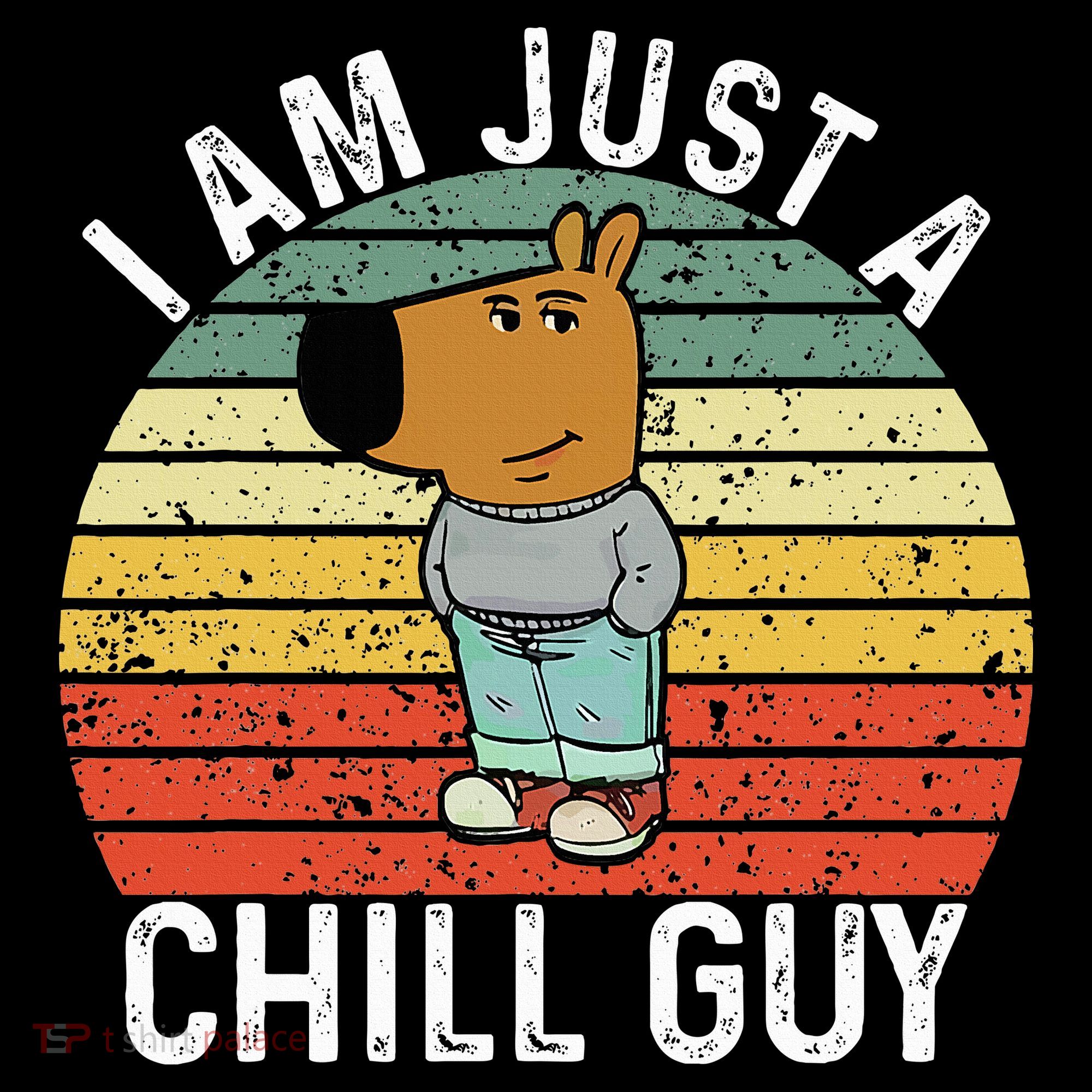 Chill Guy Meme Dog Cool Internet Statement Kids Hoodie
