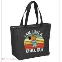 Chill Guy Meme Dog Cool Internet Statement Tote Bag thumb 2