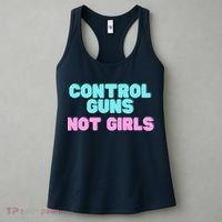 Control Guns Not Girl Voter Election Feminist Women Rights Women's Tank Top thumb 3