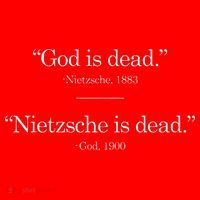 Christian Gods Not Dead Nietzsche Is Funny Clever Santa Hat thumb 1