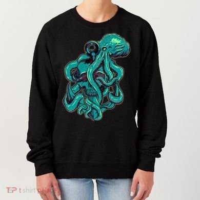 Cool Grunge Octopus Skull Women's Sweatshirt