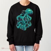 Cool Grunge Octopus Skull Women's Sweatshirt thumb 0