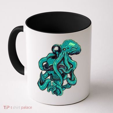 Cool Grunge Octopus Skull Coffee Mug