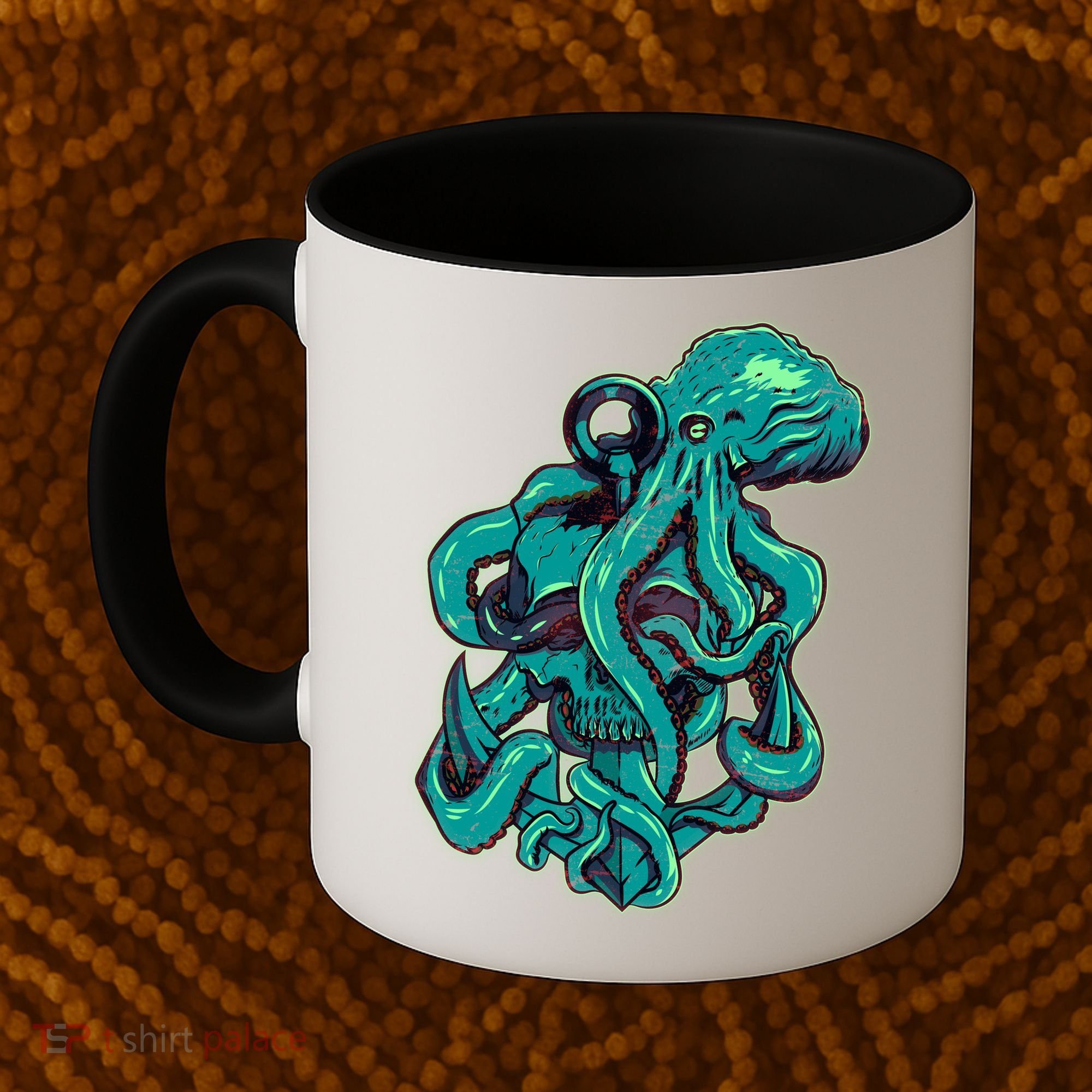 Cool Grunge Octopus Skull Coffee Mug