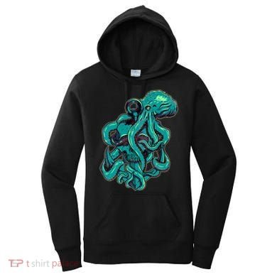 Cool Grunge Octopus Skull Women's Hoodie