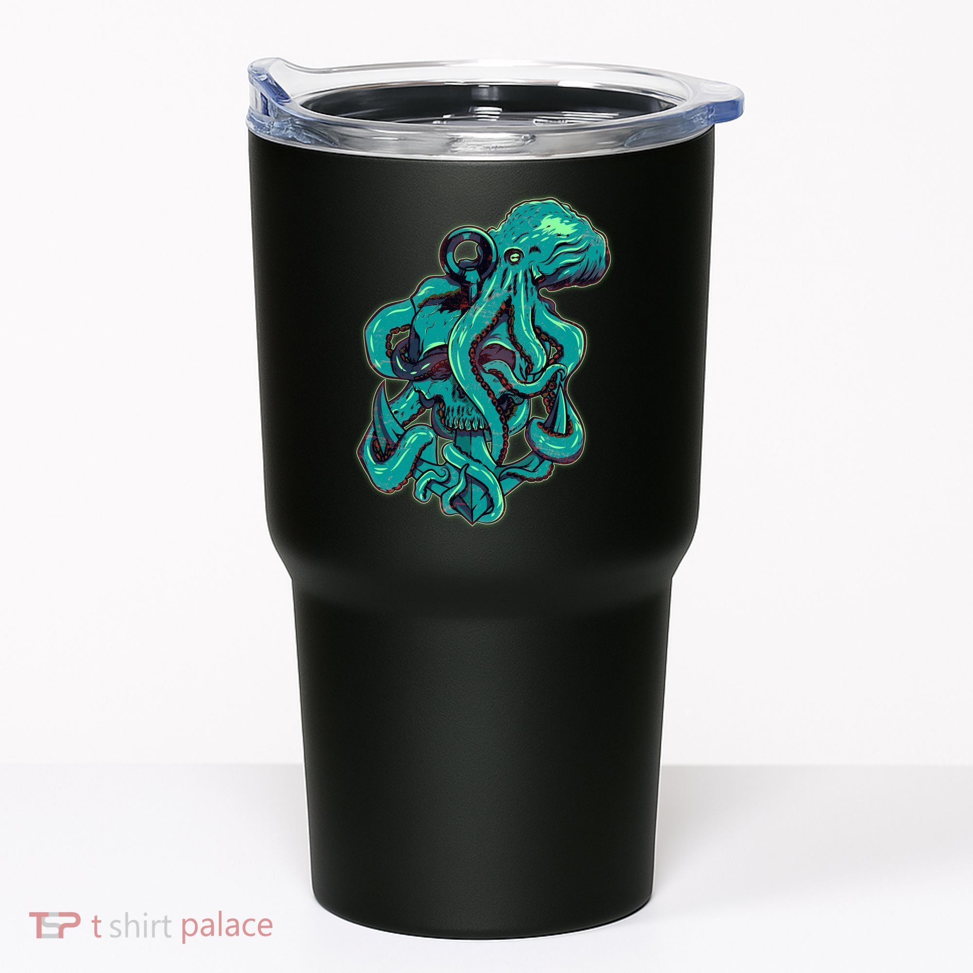 Cool Grunge Octopus Skull Tumbler