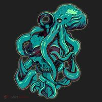 Cool Grunge Octopus Skull Tumbler thumb 3