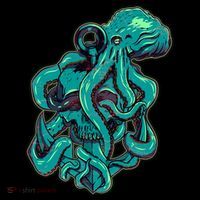 Cool Grunge Octopus Skull Ornament thumb 1