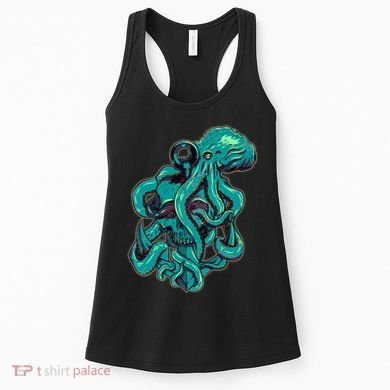 Cool Grunge Octopus Skull Women's Tank Top