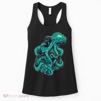 Cool Grunge Octopus Skull Women's Tank Top thumb 0