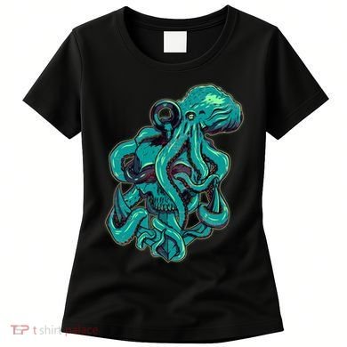 Cool Grunge Octopus Skull Women's T-Shirt