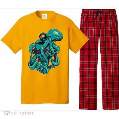 Cool Grunge Octopus Skull Pajama Set