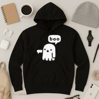 Chunky Ghost Of Disapproval Boo Halloween Hoodie thumb 3