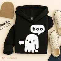 Chunky Ghost Of Disapproval Boo Halloween Hoodie thumb 4