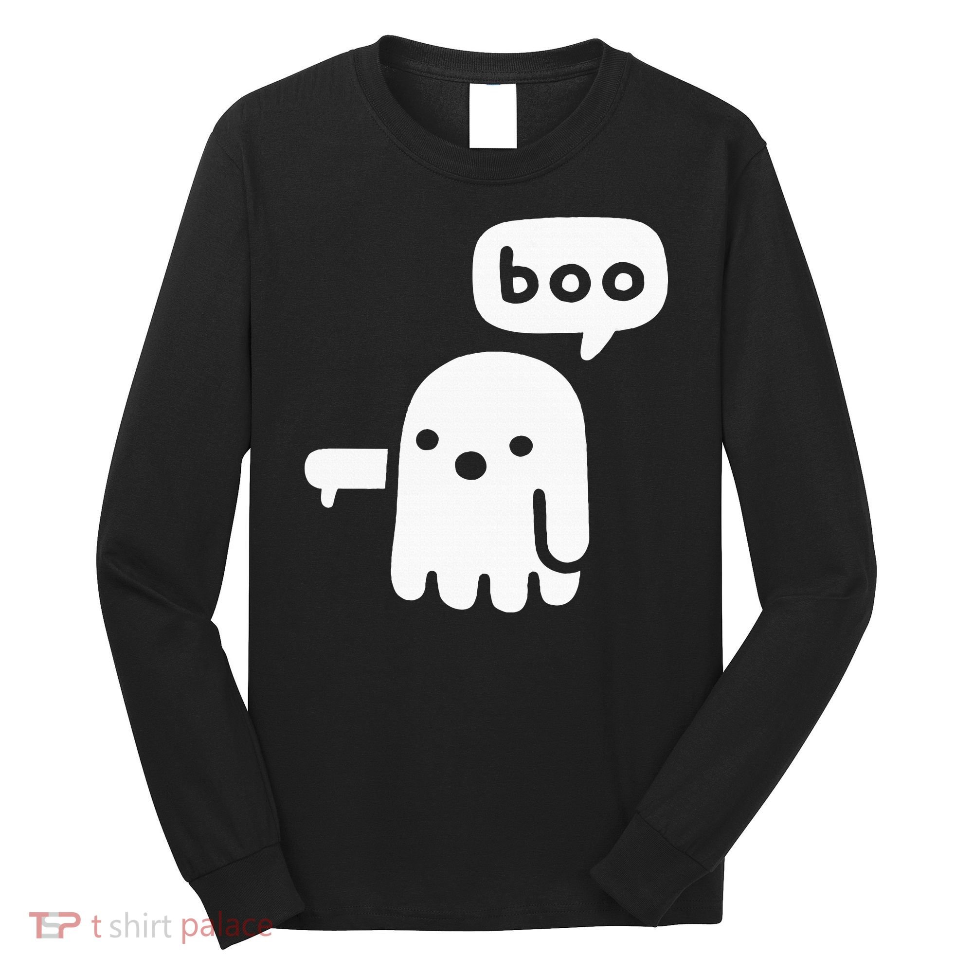 Chunky Ghost Of Disapproval Boo Halloween Long Sleeve Shirt